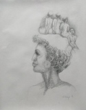 Jamila, 50x65, crayon - Nu