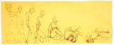 Nu développement 1, 77x30, crayon - Nu