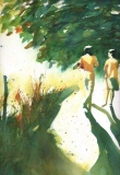 Margret 16 (rogné), 37x45, aquarelle - Margret