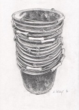 Mutigny 6, 21x29, crayon (vendu) - Vendanges en Champagne, dessins