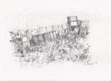 Mutigny 7, 29x21, crayon - Vendanges en Champagne, dessins