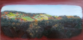 Mémories 3, Ölberg, huile, 60x30, 2020 - Huiles diverses