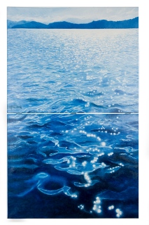 Eau, dipyyque, huile, 92x146, 2017 - Huiles diverses