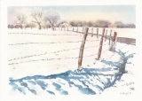 Jouy sous la neige 3, 38x28 - Aquarelles diverses