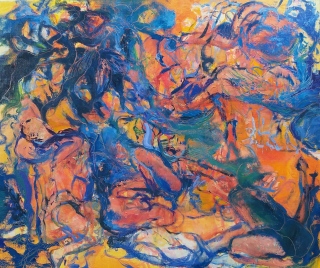 Cassandre, huile, 64x54 - Vers l'abstraction