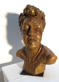 Portrait féminin 8, terre cuite cirée - Sculptures, portraits