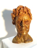 Portrait féminin 9, terre cuite cirée - Sculptures, portraits