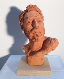 Portrait masculin 4, terre cuite - Sculptures, portraits