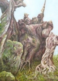 Saule, huile , 80x100 (10) - Saule, sculptures et peinture
