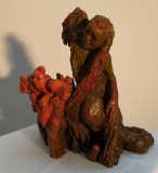 Saule 1, terre cuite cirée - Saule, sculptures et peinture