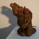 Saule 2, terre cuite cirée - Saule, sculptures et peinture